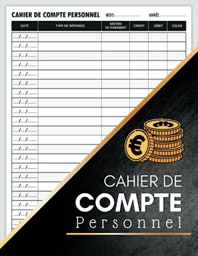 Cahier De Compte Personnel: Carnet De Budget Mensuel Familial Pour Mieux Gérer Le Budget Hebdomadaire Et Mensuel, Format A4 - 120 Pages