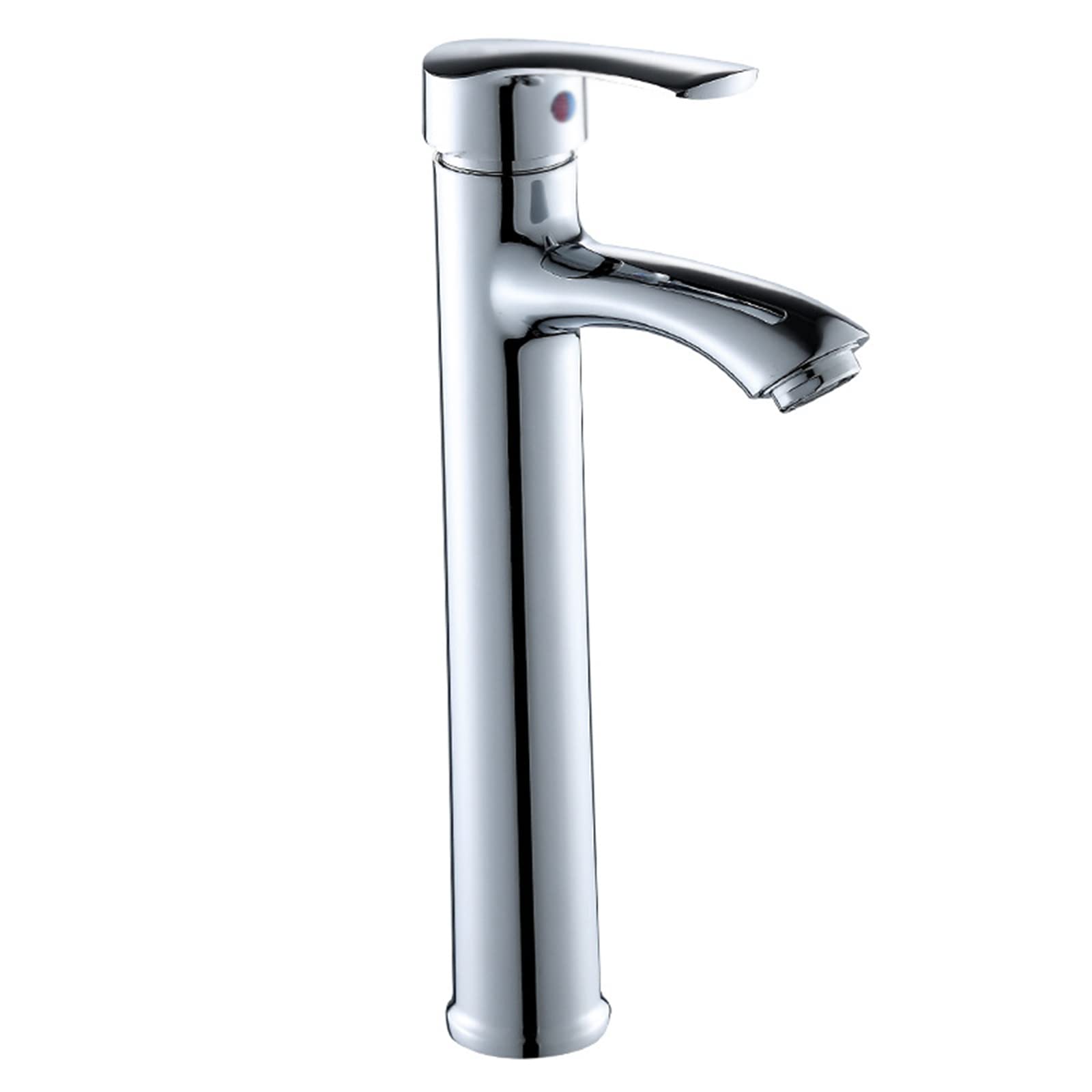 Robinet monotrou en laiton chromé éclatant pour une salle de bains moderne et chic
