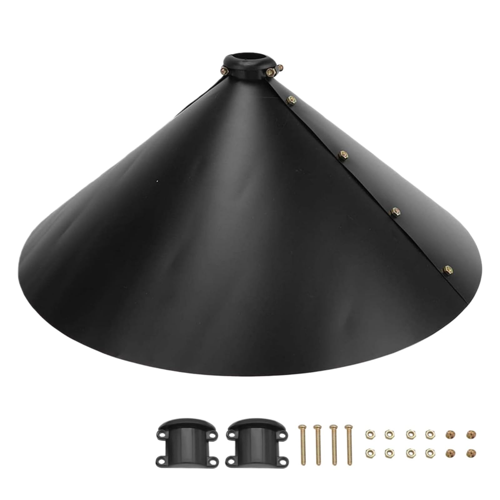 Squirrel Baffle Dome - 18 Inch Wrap Around Squirrel Deterrent Baffle for Bird Feeder, with Seed Catcher Tray and Rain Cover, Universal Fit for Bird Poles,Pole Style