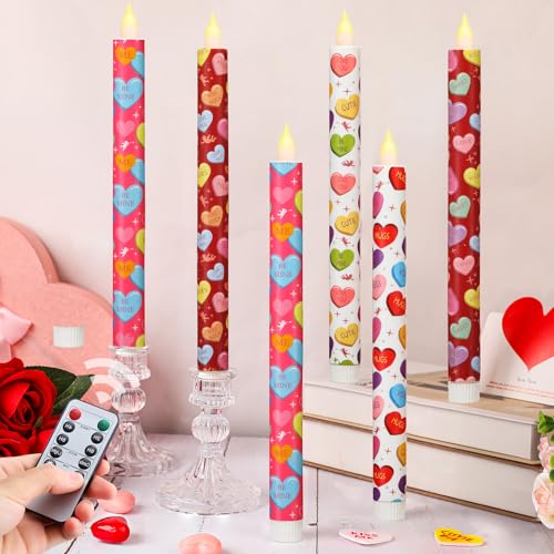 Bougies de Saint-Valentin lot de 6 flambeaux LED à offrir en cadeau