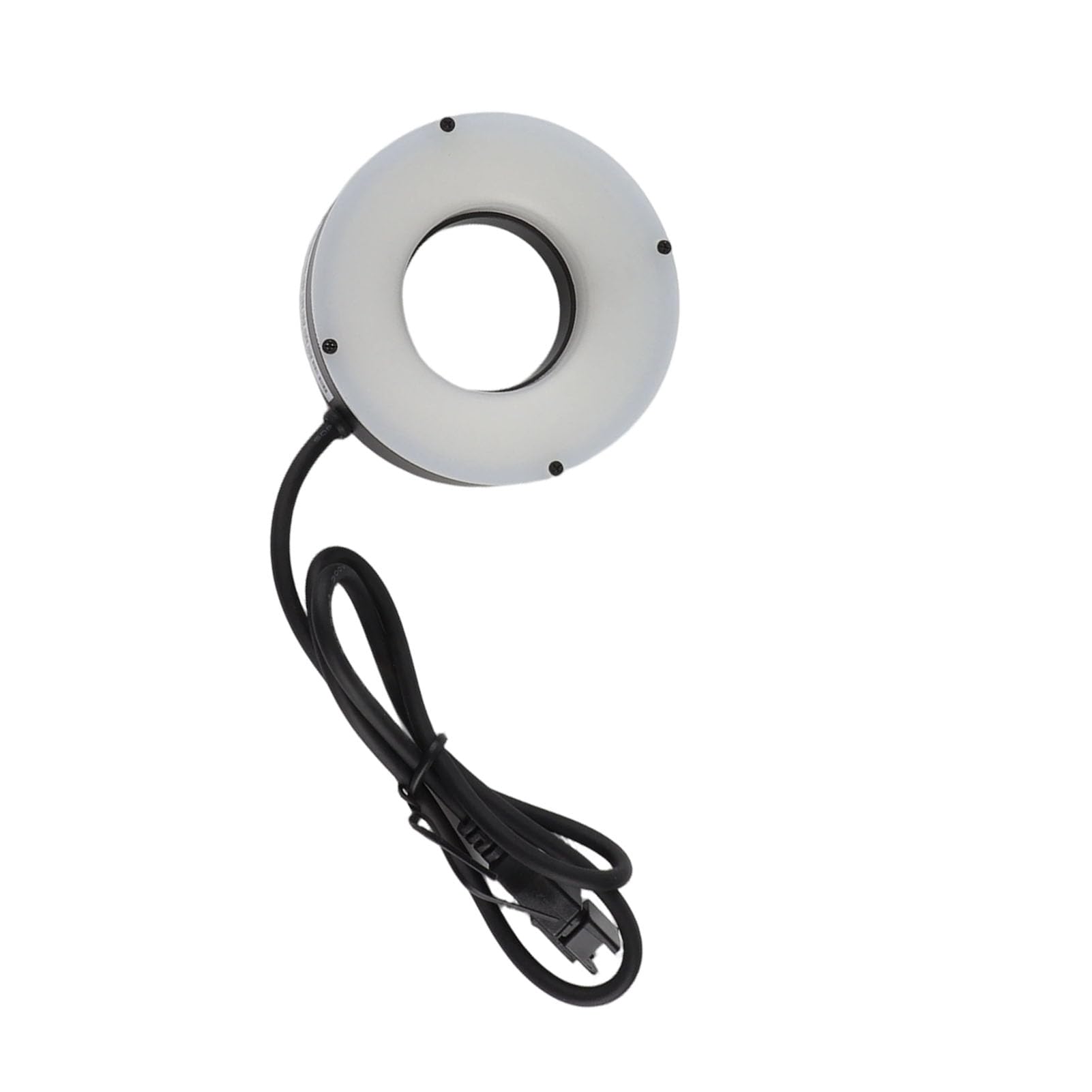 Akozon Luz LED para Microscopio, 24V, Alto Brillo, para Cámara de Microscopio Estéreo Binocular, Iluminación Uniforme, Aleación de Aluminio