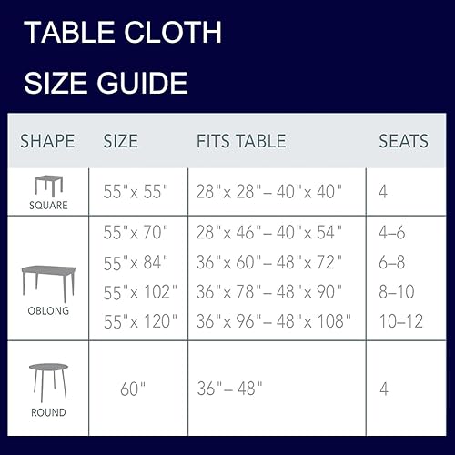 Miniatura 9 de Amzali Mantel lavable de lino de algodón con borlas, a prueba de polvo, para cocina, comedor, casa de campo, decoración de mesa (rectángulooblongo,