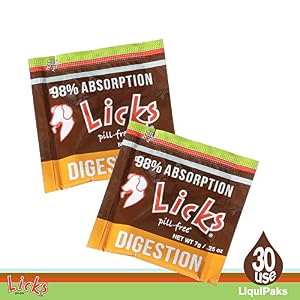 Licks Pill-Free Dog Digestion - Dog Gut Health and Gas Relief - Bloating Relief and Digestion Supplement for Dogs - Dog Health Supplies - Gel Packets - 30 Use Licks Pill-Free Dog Digestion – Dog Gut Health and Gas Relief – Bloating Relief and Digestion Supplement for Dogs – Dog Health Supplies – Gel Packets – 30 Use