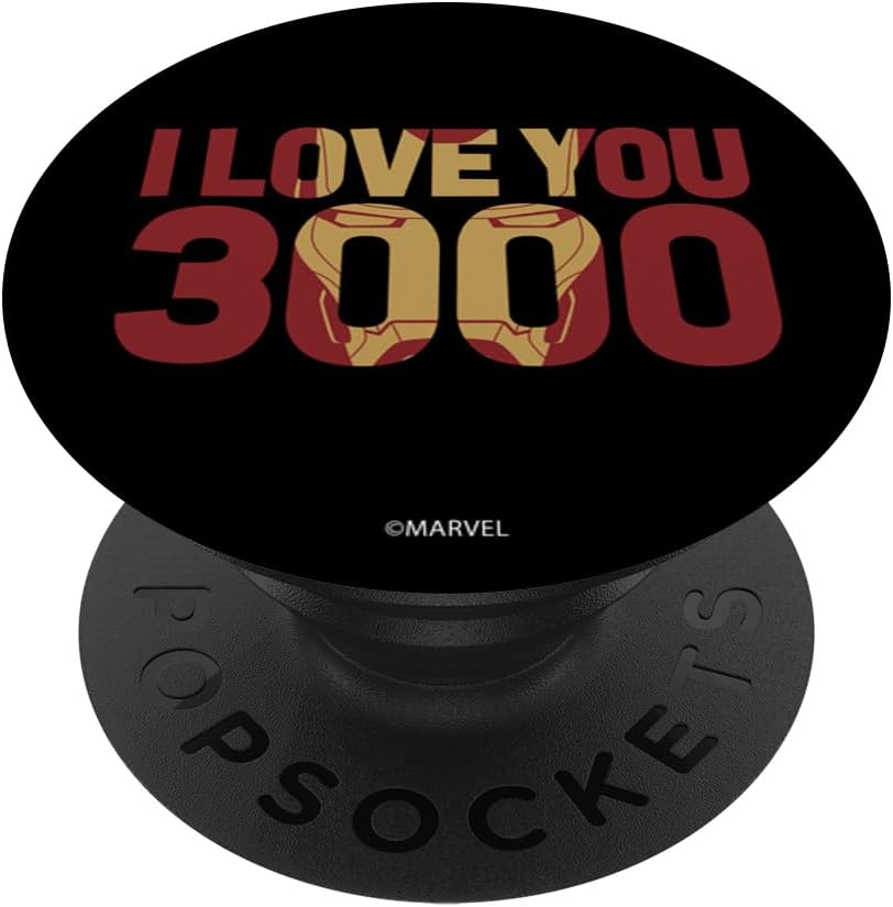 Marvel Avengers: Endgame Iron Man Mask Text Fill PopSockets PopGrip for MagSafe