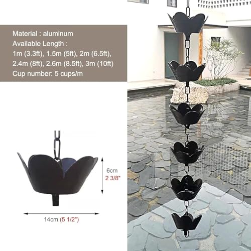 Chaîne de pluie de 150cm pour sublimer votre jardin sous la pluie - 3