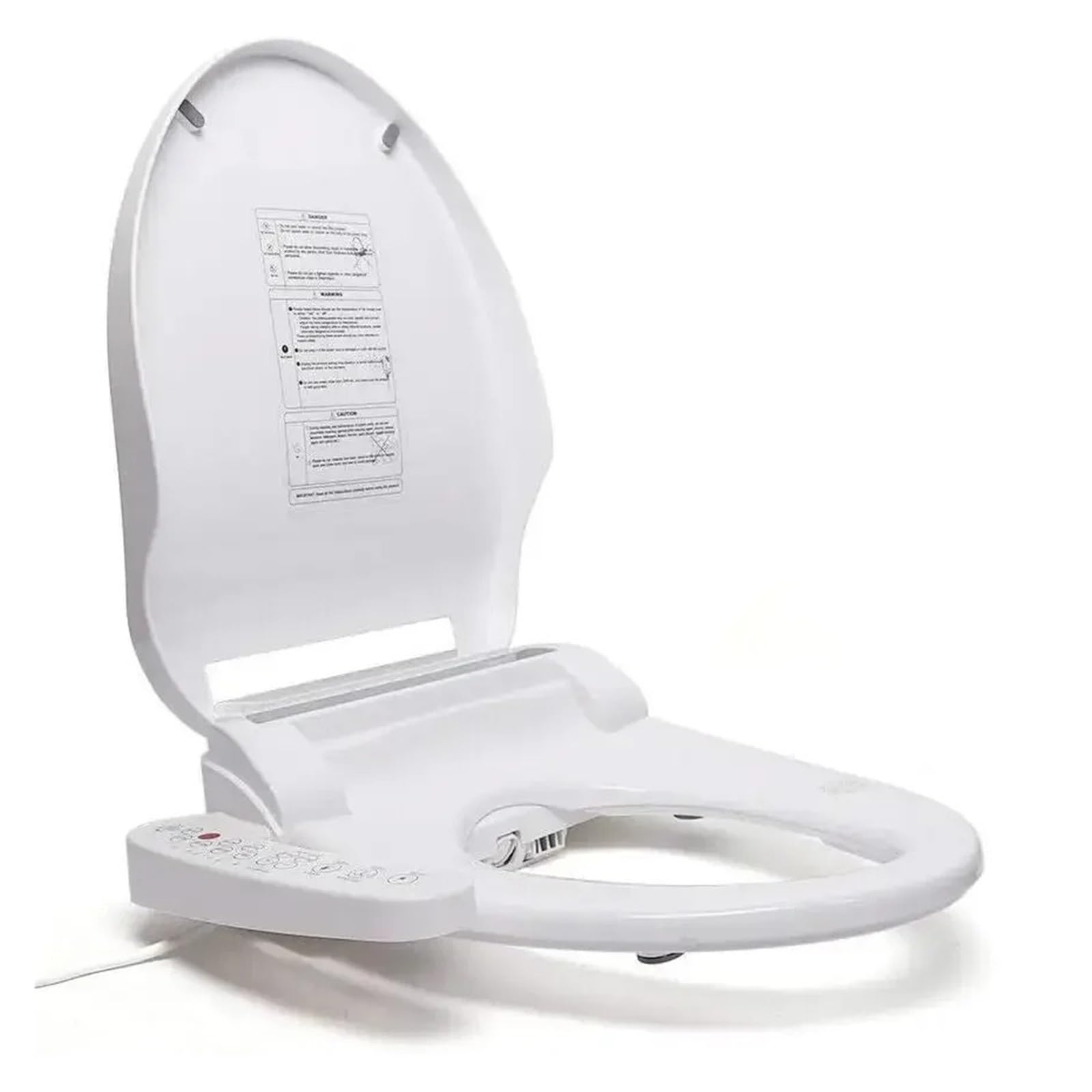WC Con Inserto Elettrico, Sedile Meccanismo Di Chiusura Rallentata, Coperchio Riscaldato, Copertura Doccia Intelligente, Autopulente, Bianco Robusto E Confortevole