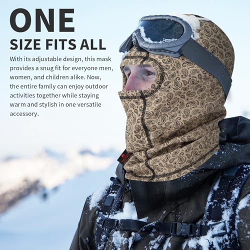 Image of FR Face Mask for Men - Fire Resistant Balaclava Welding Head Cover, 100% Cotton Full Face Hood & Neck Protector