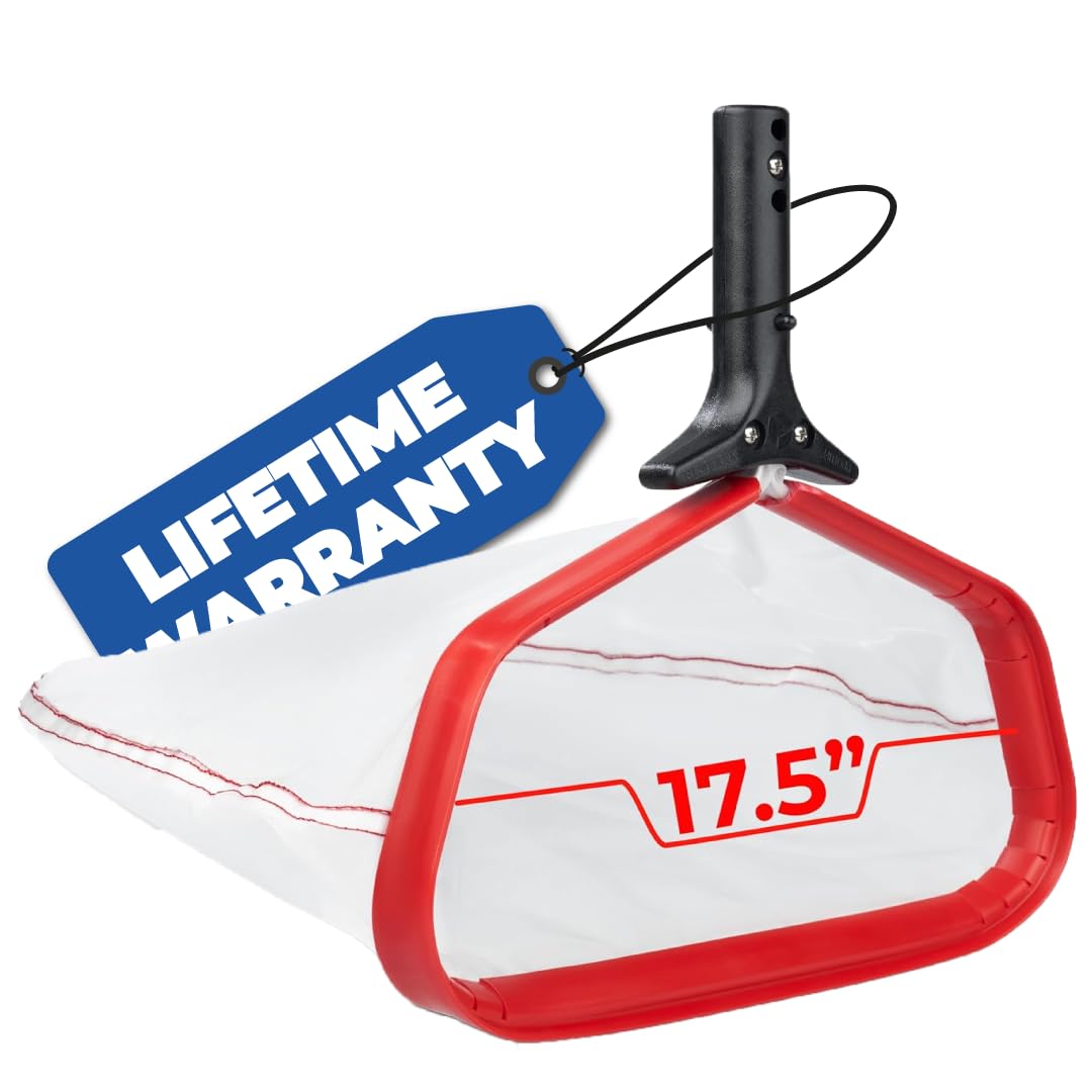 ProTuff 17" Silt Net Pool Skimmer for PROS – “490 Promise” Unlimited Unconditional Replacement – Ultra-Durable Ultra Fine Net for Silt – Heavy-Duty Aluminum Frame, EZ-Clip & Deep Bag for Cleaning