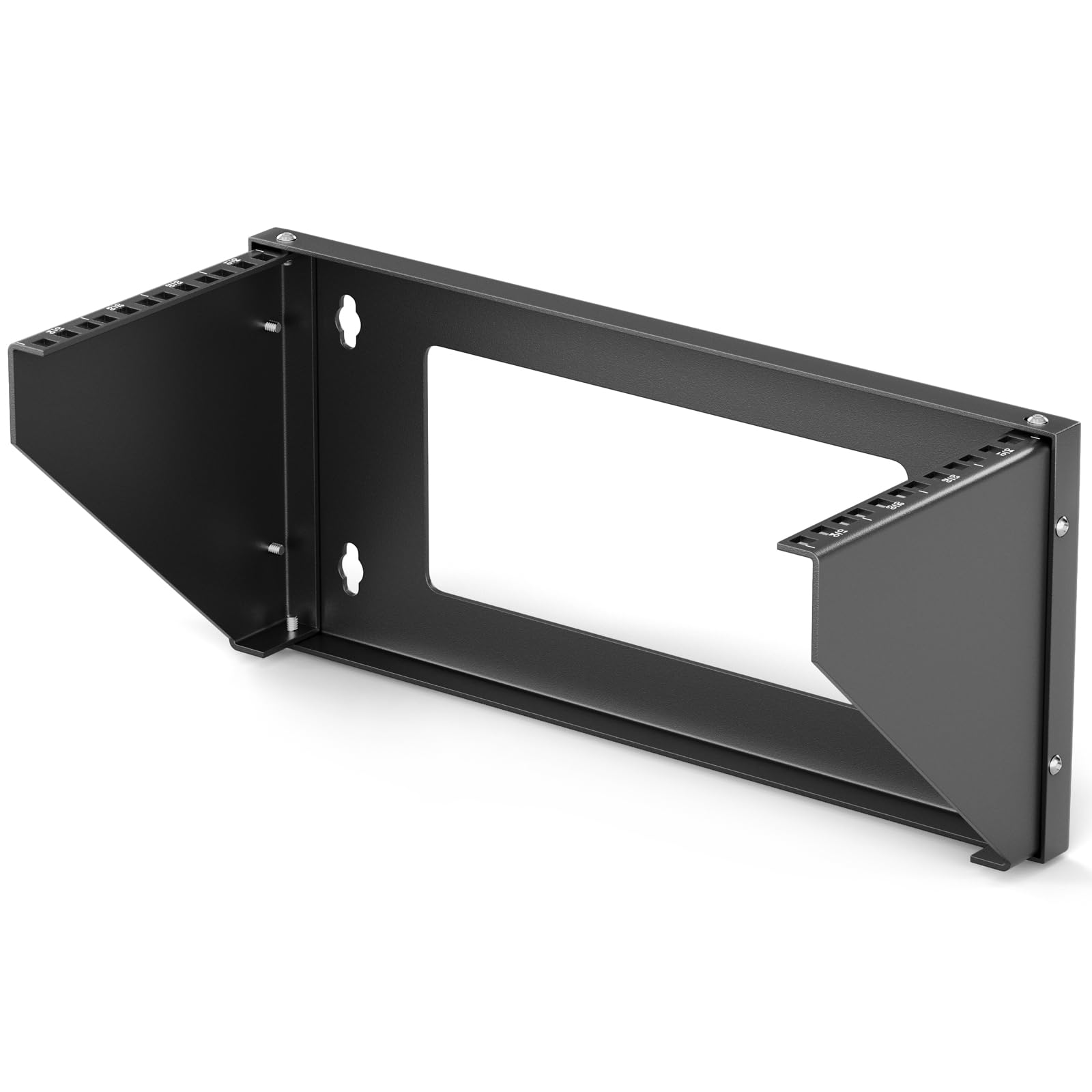 hb-digital Soporte vertical para rack de 19 pulgadas 4U – Montaje en pared y debajo de la mesa 4 U de alta resistencia Soporte para rack de red para conmutador de servidor y panel de conexiones Máxima