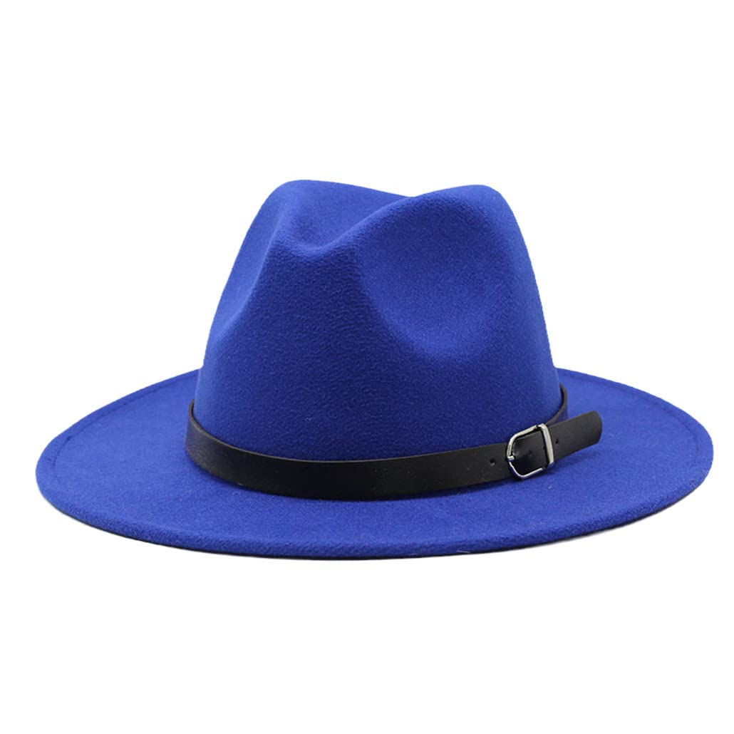 keusyoi Sombrero de jazz Fedoras para hombre, para verano, primavera, color negro, mezcla de lana, para exteriores, casual, Panamá