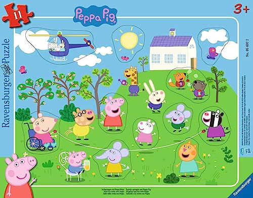Ravensburger - Puzzle Cadre 15 pièces - Corde à Sauter avec Peppa Pig
