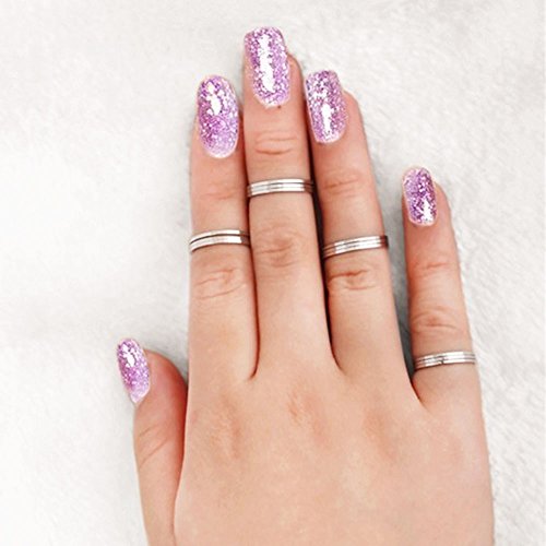 Vktech® 50pcs Hot Selling 18K Gold/White Gold Plated Thin Shiny Rings (18MM, Silver)