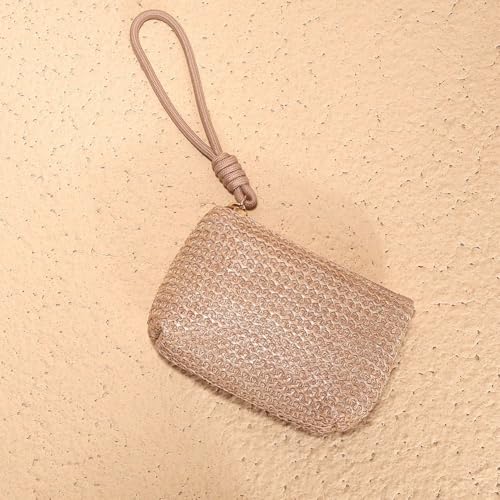 Fashion Women Mini Straw Wallets Coin Purses Card Holder Money Bag Women Girls