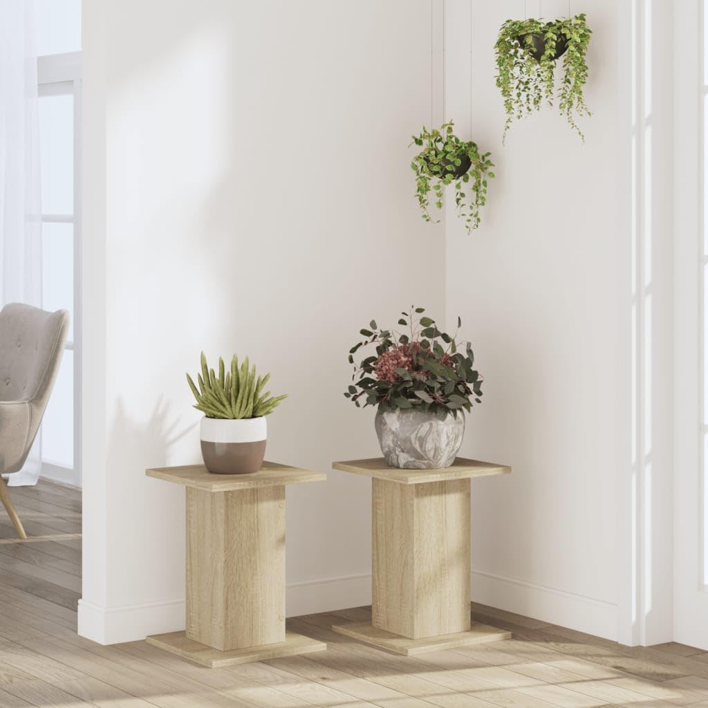 Stojany Na Rostliny 2 ks Dub Sonoma 30 x 30 x 40 cm Kompozit