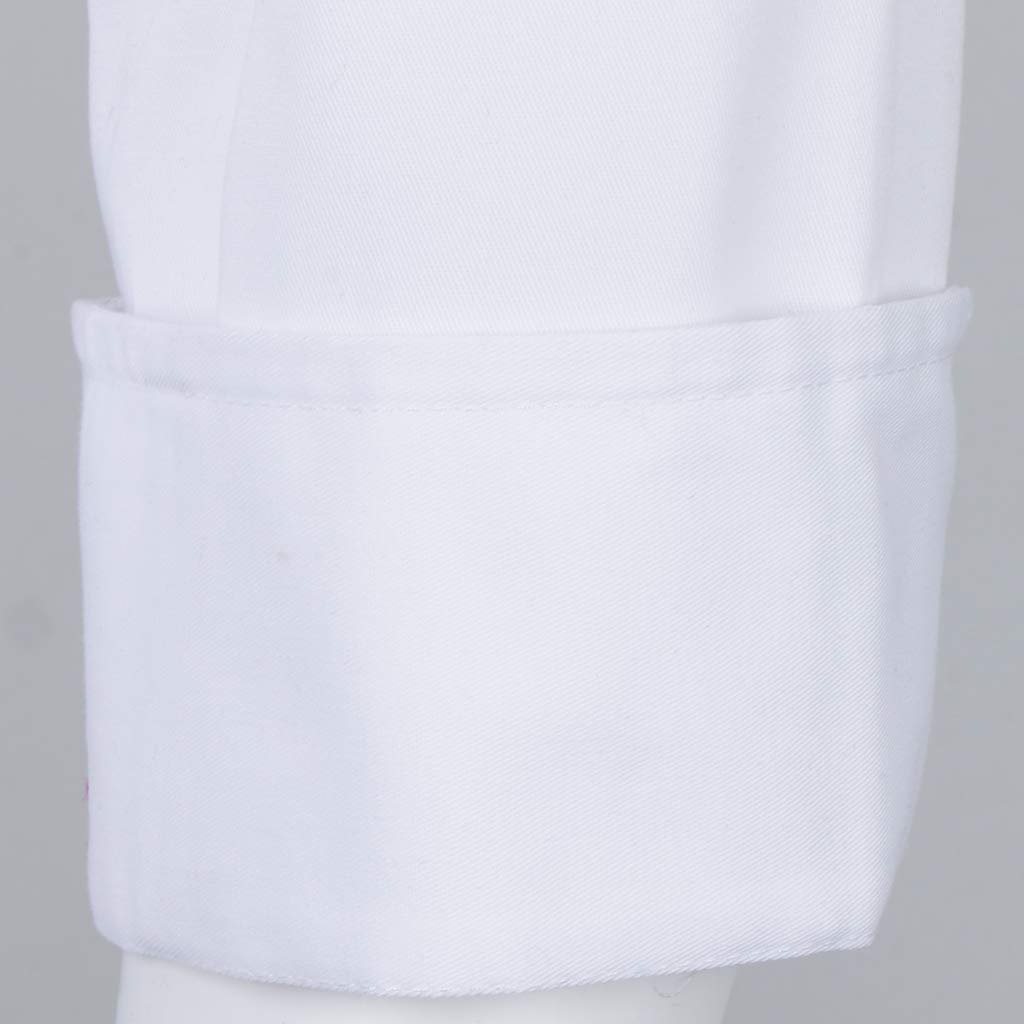 Kochjacke Kurzarm Bäckerjacke Unisex Küche Koch Arbeitskleidung Gastronomie Uniform - Weiß, L