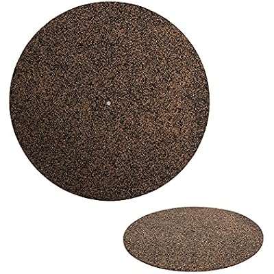 Cork & Rubber Turntable Platter Mat, Non Slip Anti Static Cork 12in Record Mat Pad for Records, Shockproof and, Improve Sound Quality