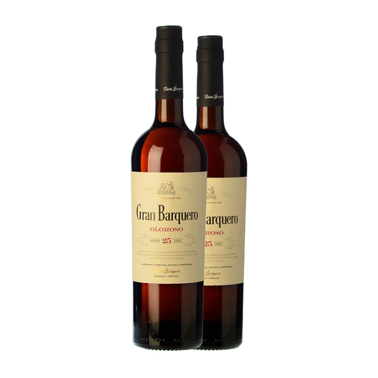 Pérez Barquero Gran Barquero Oloroso Pedro Ximénez Montilla-Moriles 75 cl Vino generoso (Caja de 2 Botellas de 75 cl)