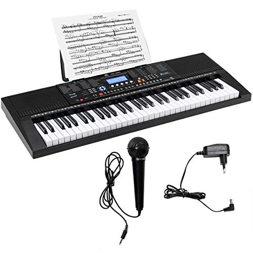 GOPLUS 61 Touches Piano Numérique Portable avec 300 Rythmes, 300 Sons,3 Modes d’Enseignement, Pupitre et Microphone… - Les Beatles, Paul McCartney, John Lennon, RIngo Starr, George Harrison GOPLUS 61 Touches Piano Numérique Portable avec 300 Rythmes, 300 Sons,3 Modes d'Enseignement, Pupitre et Microphone…