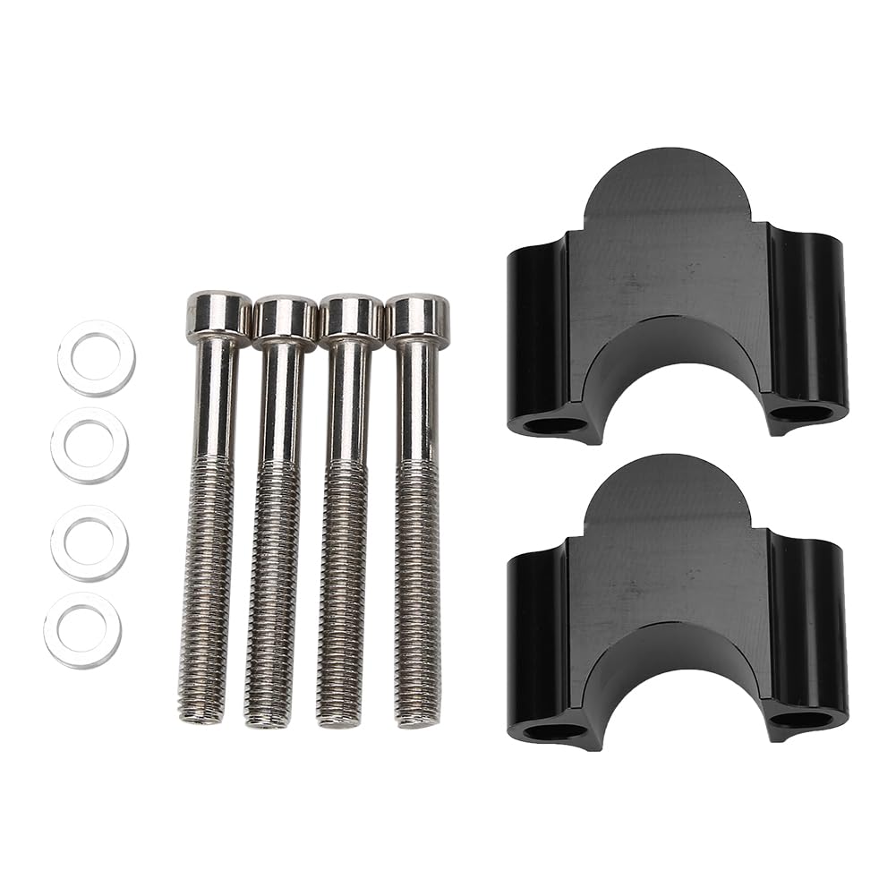 Rehausse de Guidon Moto 28MM en Aluminium Réglable, Poignée Noire Résistante pour VTT et Quad
