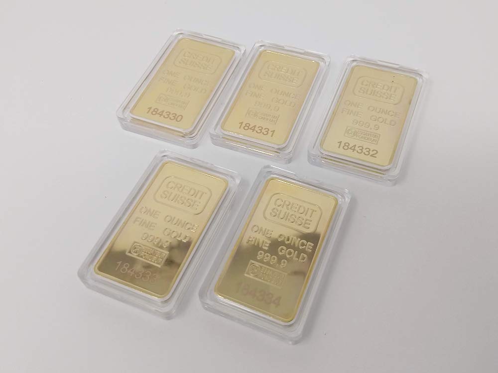 Amazon.co.jp: 5枚セット 24金ゴールドバー インゴットレプリカ CREDIT