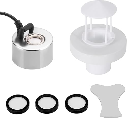 Mxmoonant Mist Maker 11.8 fl ozH, para fiesta de Halloween, nebulizador ultrasónico de aluminio con protector contra salpicaduras para fuente de