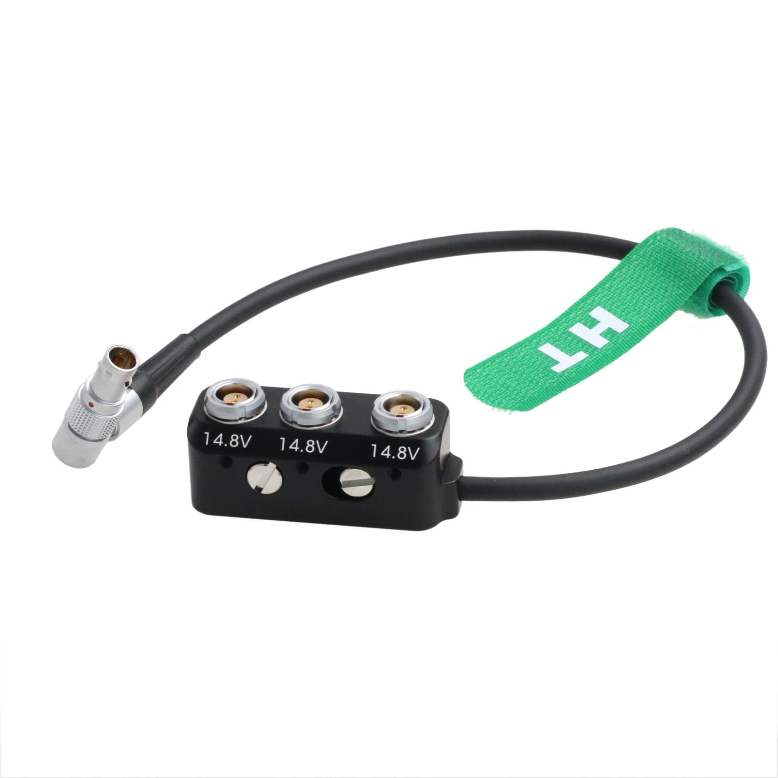 HangTon Power Splitter Drehbarer rechtwinkliger Stecker 2 Pin auf 3 x 0B 2 Pin Buchse Kabelbox 1 auf 3 Dreifach