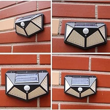 MD'S Home Solar Lights Outdoor, Solar Powered Motion Sensor Lights 100 LEDs Waterproof Wall Light Night Light with 3 Modes for Garden, Patio Yard, Deck Garage