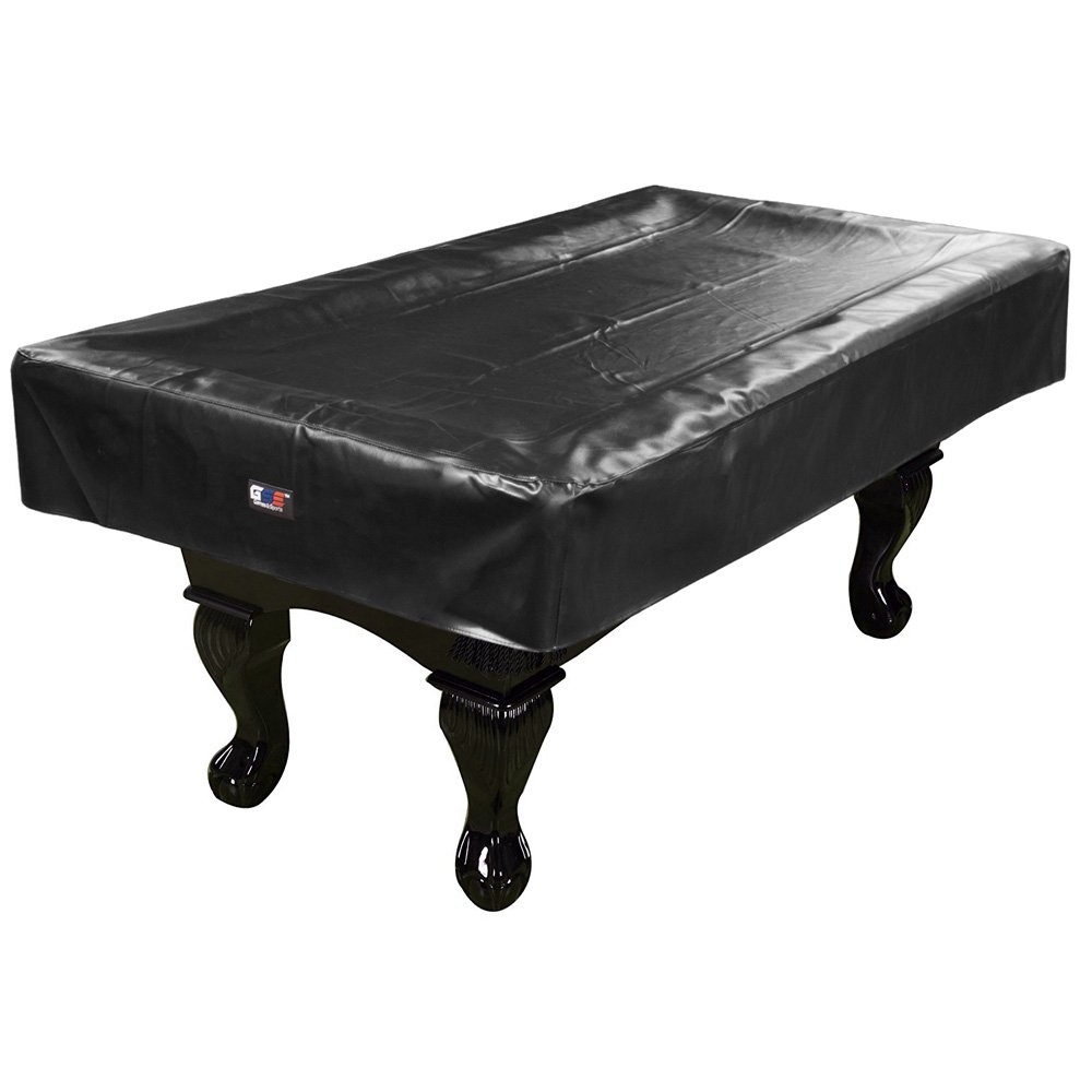 7'/8'/9' Heavy Duty Leatherette Billiard Pool Table Cover (Several Colors Available) (Black - 9ft)