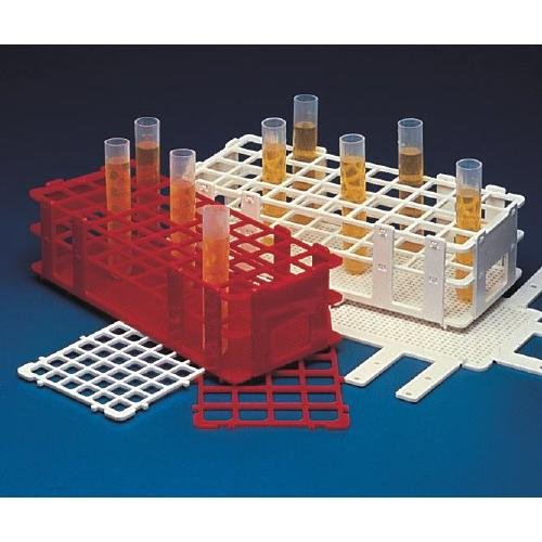 Bel-Art F18746-0002 Science Ware No-Wire Tube Rack for 16-20 mm Tubes, 4 x 10 Rows, 6.4 cm Height, 10.4 cm Wide, 24.6 cm Length, Polypropylene (Pack of 8)