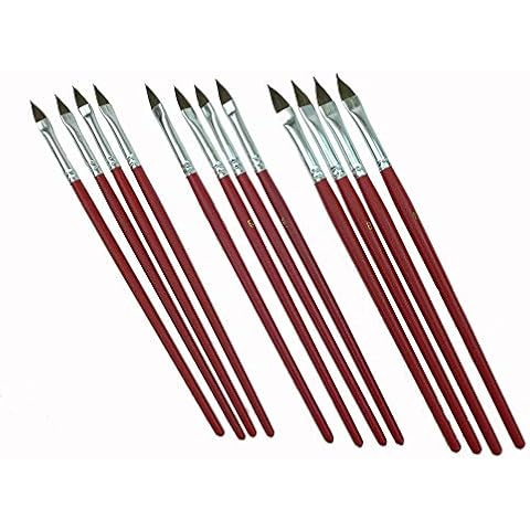 Juego de 12 pinceles para retoques, 4 unidades, tamaño 4-6-8 de ROTIX Cover