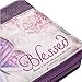 Christian Art Gifts Women's Fashion Bible Cover Blessed Butterfly Jeremiah 17:7, Purple Floral Faux Leather, Large