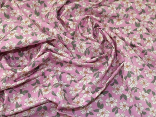 Rose & Hubble 100% Cotton Poplin Fabric Pink - per Meter