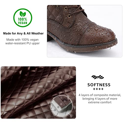 STQ Women's Combat Boots Mid Calf Winter Boots3