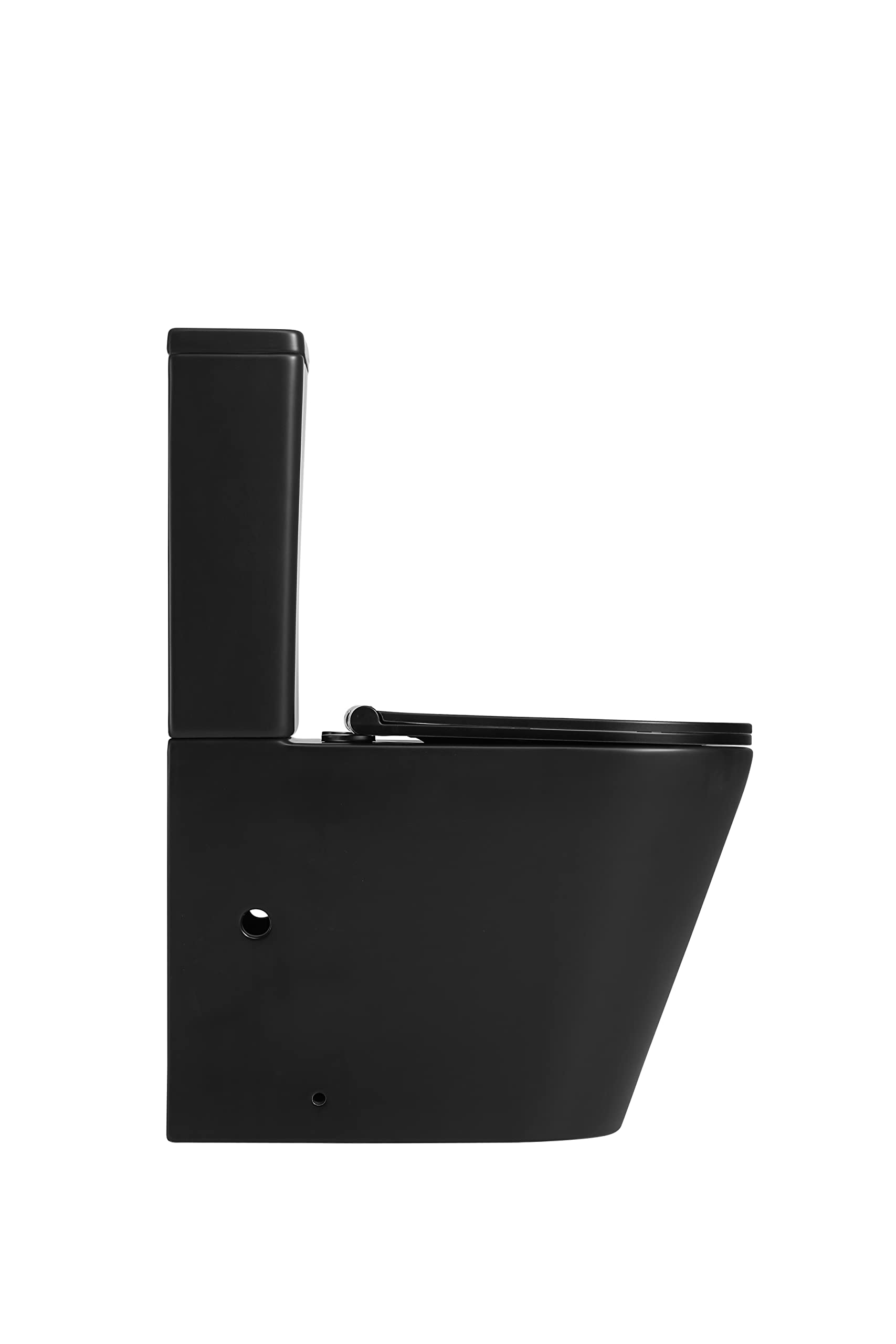 Inodoro BTW Turin Compacto | 7 Años de garantía | Color Negro Mate | 380x625x825 mm