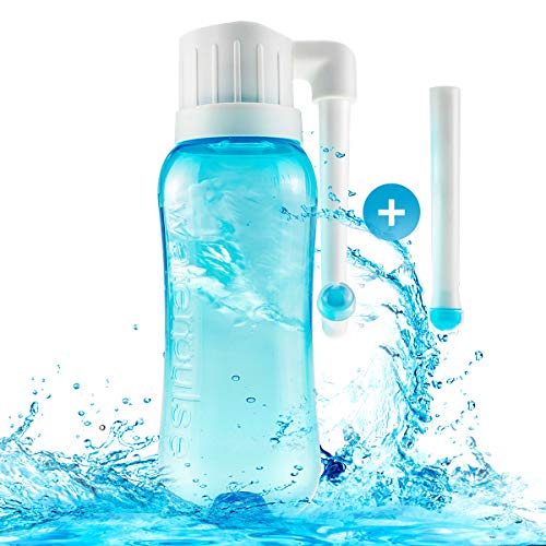 Antauge Portable Bidet, Upside Down Squeeze Peri Bottle for Postpartum Care, Post-Surgery Recovery, Baby & Eldery（500ml, Green)