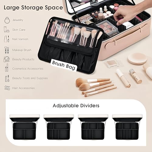 Mallette maquillage miroir LED pour artiste itinérant - 5