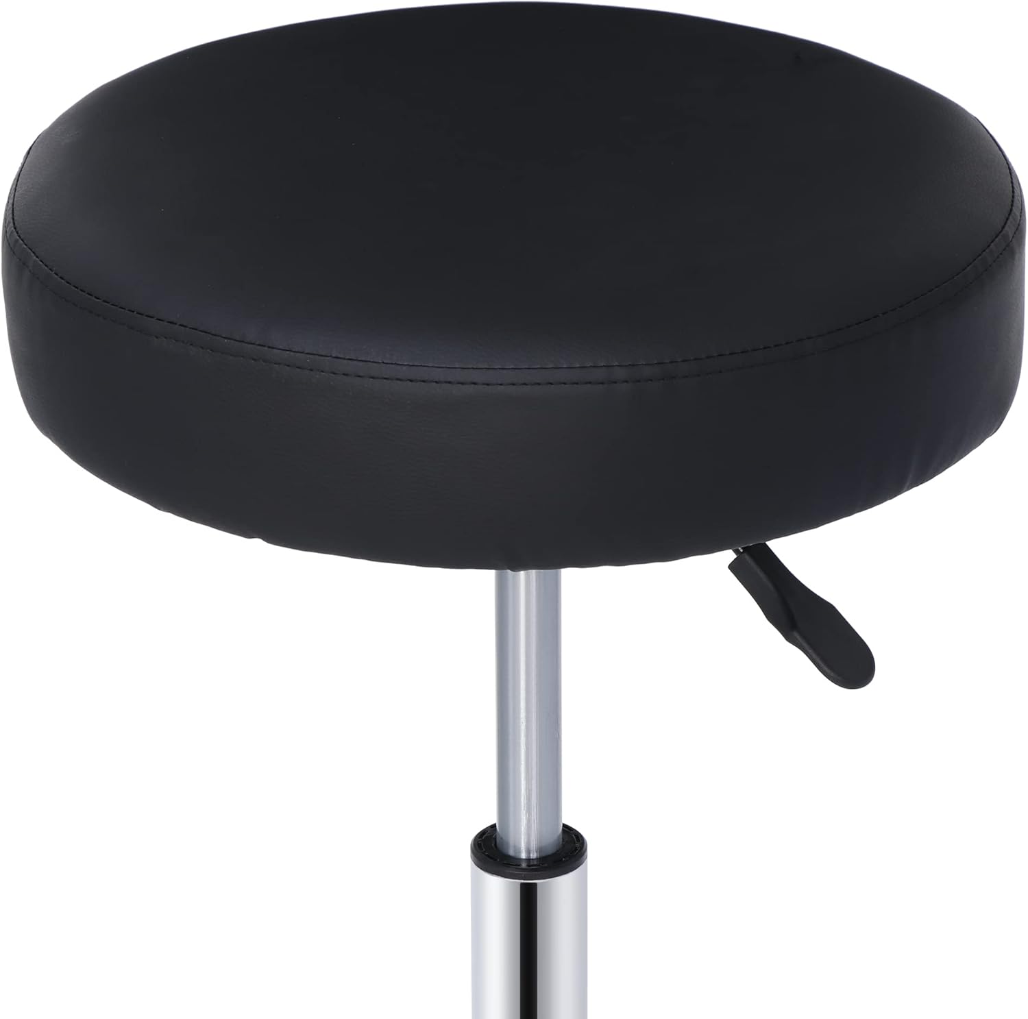 PU Leather Rolling Stool Height Adjustable Swivel Chair with Wheels and Soft Padding for Home Office Beauty Barbe Massage Tattoo Spa Medical Salon