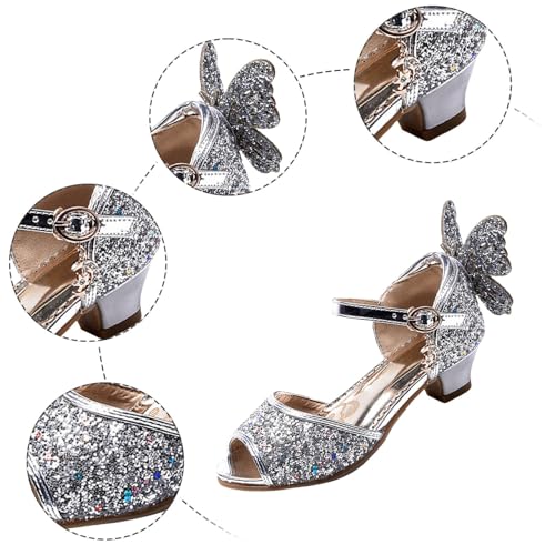 IWIHMIV Girls Low Heels Sandals Ankle Strap Dress Shoes Flower Girl Wedding Party Shoes Toddler Dress Sandals Girls3