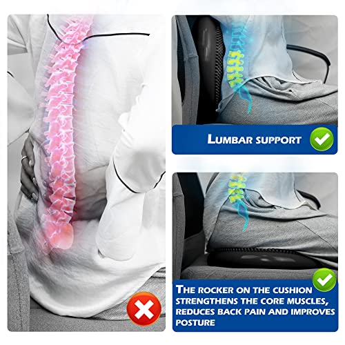 unycos - Balanskussen, proprioceptief kussen, instabiel kussen, opblaasbaar kussen, romptraining, rug, fitness… - Image 3