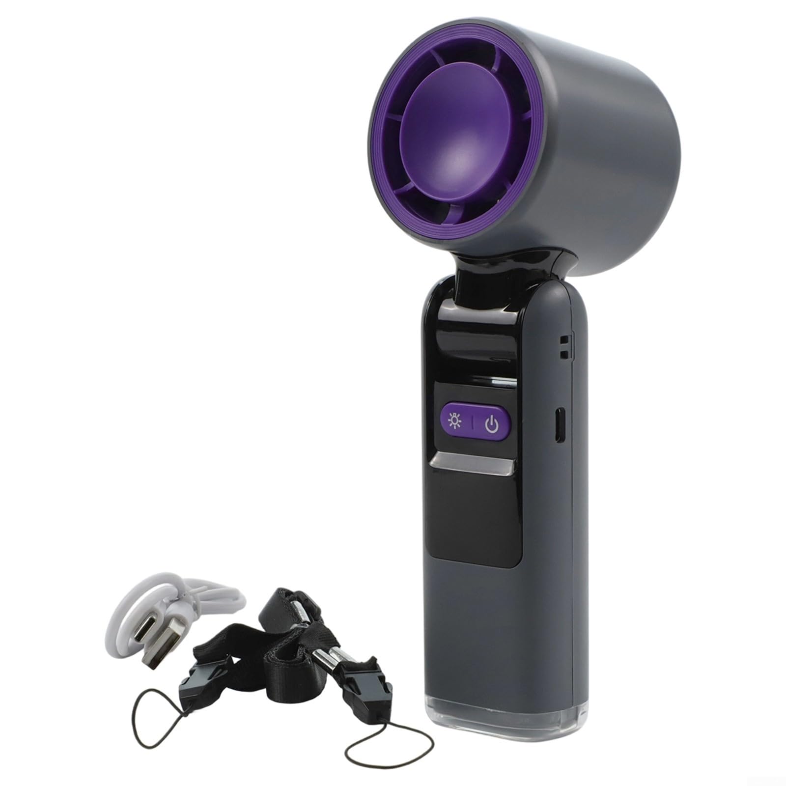 Ventola di raffreddamento portatile Turbo Fan ricaricabile USB Mini ventilatore portatile con display digitale a 100 velocità per picnic all'aperto pronto da viaggio (nero)