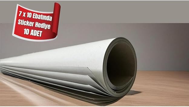 70X100 Cm 180gr  n  Beyaz Arkas  Gri L ks Kraft Ka t Ambalaj, Paketleme,  eyiz Sarma 10 Adet-1,26KG
