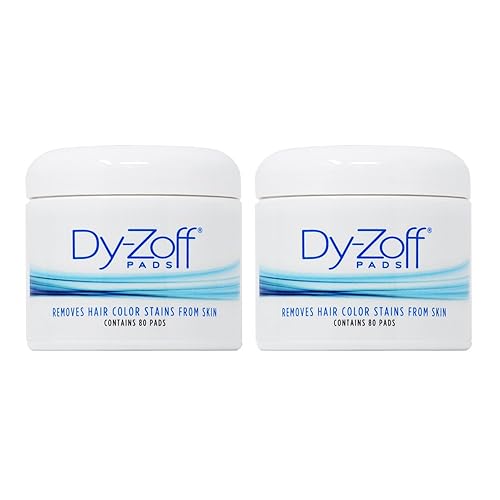 King Research Dy-Zoff Pads elimina las manchas de color del cabello de la piel, 80 almohadillas (paquete de 2)