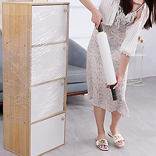 Stretch Wrap Film One Roll 15 Inch And 3 Rolls 5 Inch 1000 Feet,Industrial Clear Plastic Stretch Wrap Film For Pallet Wrap, Moving Supplies, Stretch Wrap #TOP2