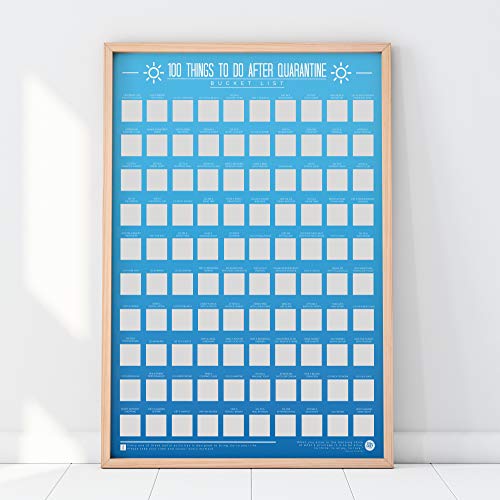 Gift Republic 100 Things To Do After Quarantine Bucket List Scratch Off Poster