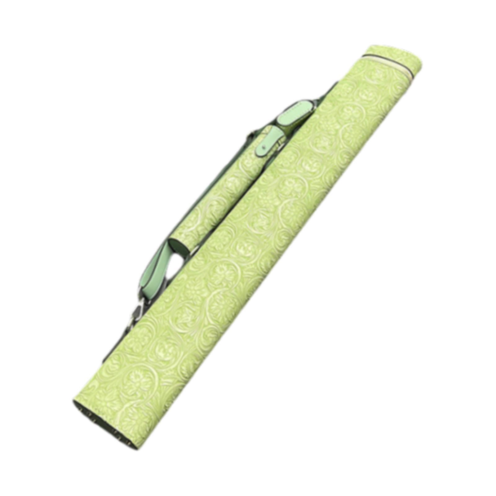 Custodia per Stecche da Biliardo, Borsa Porta Stecche con 4 Fori E Cerniera, Portatile, Resistente, AntiGraffio, per Il Trasporto E La Conservazione, Verde