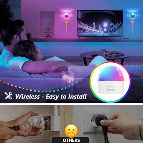 Image of Vintage Battery Operated Wall Sconce Set of 2, Pink Tulip Glass Lampshade Wireless 5300 mAh Rechargeable Battery Powered LED Wall Light with Remote Dimmable for Bedroom Bathroom Living Room
