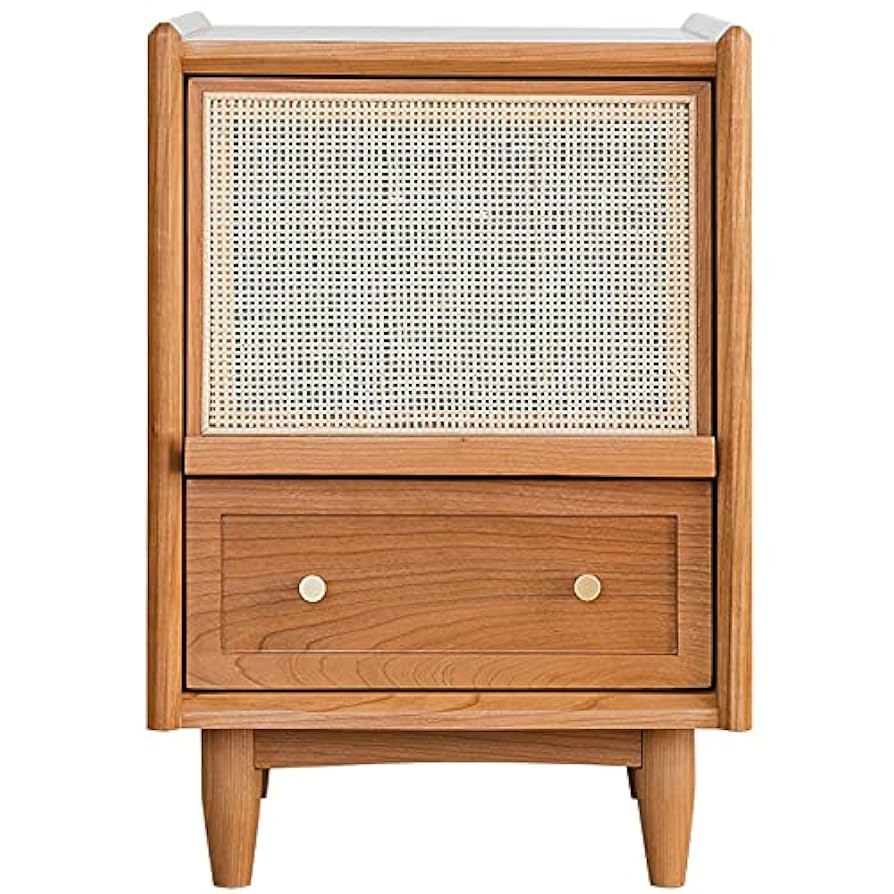 籐 木製 ベッド サイドテーブル ラタン ウッドキャビネット 籐 木製 ベッド サイドテーブル ラタン ウッドキャビネット 籐
