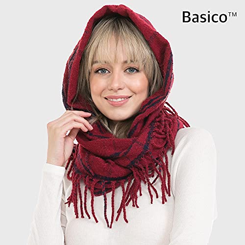 Fall Winter Scarfs for Women Plaid Infinity Scarf for Cold Weather Circle Loop Scarves2
