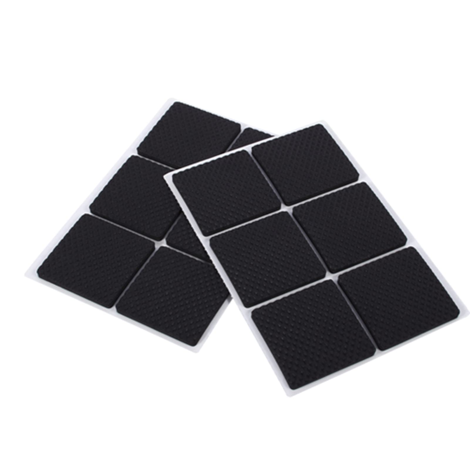 12pcs Black Non-Slip Self Adhesive Furniture Rubber Pads, Floor Protector for Table, Chair, Sofa, Durable Material