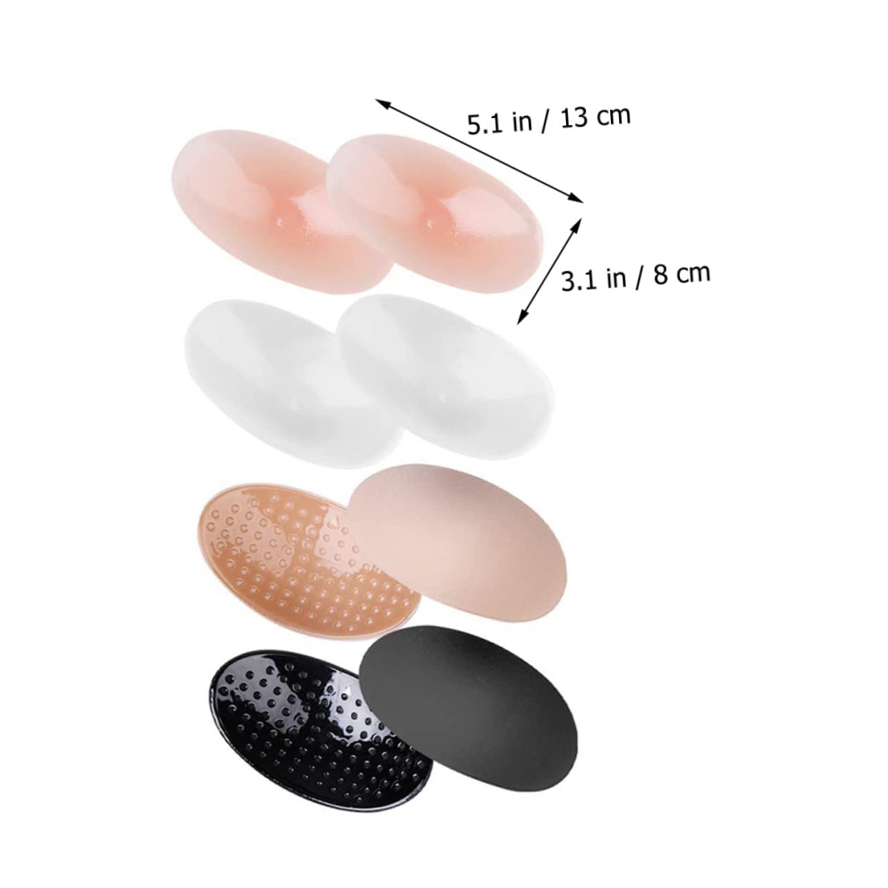 Angoily Invisible Shoulder Pads 4 Pairs Nonslip Shoulder Pad Set for Men Women Youth Ideal for Football Daily Wear